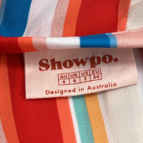 Showpo The Sound Of Sunset Rainbow Stripe 2 Piece Set Size 2 - Picture 10 of 10